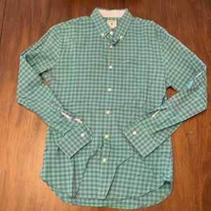Men’s Blue and Green Gingham button down
